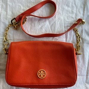 Tory Burch orange cross body bag